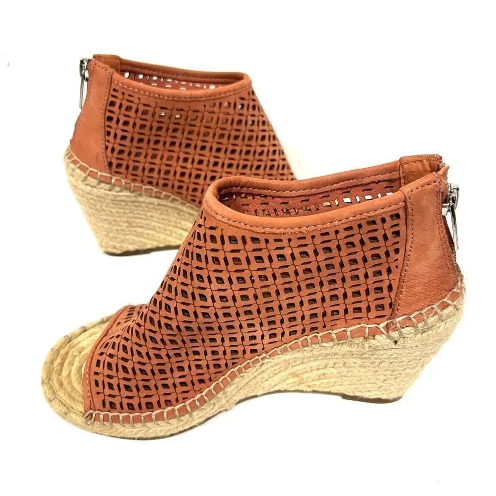 Vince Camuto wedge sandals with perforated leather 6